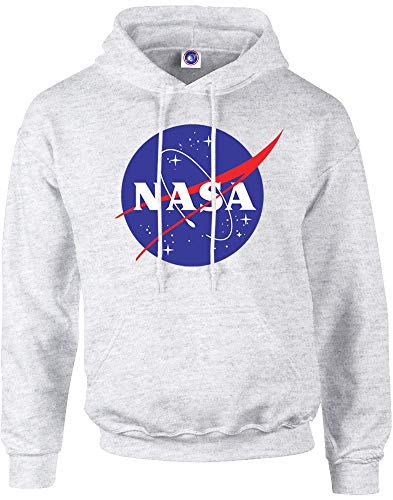 Brands In Limited Damska bluza z kapturem NASA Classic Insignia Logo, Szary (sportowy szary spgry), XL