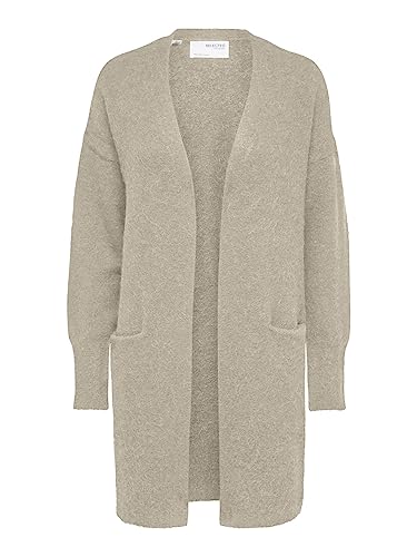 SELECTED FEMME Damski sweter Slflulu New Ls Knit Long Cardigan B Noos, brzoza, XL