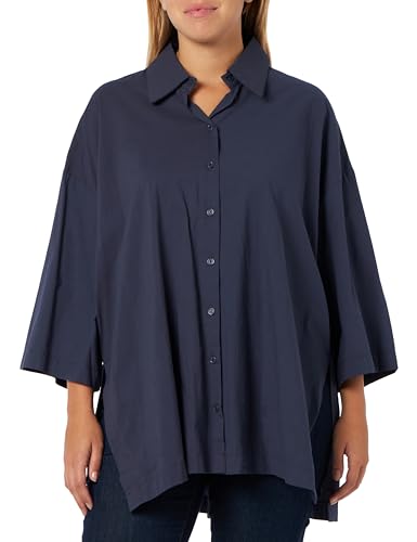 RISA Damska koszula oversize teylon 25326388, granatowa, XXL, morski, XXL
