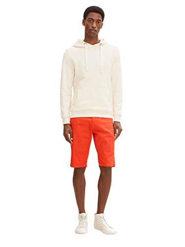 TOM TAILOR Męskie Szorty bermudy regular slim chinosy 1030015, 10524 - Grenadine Red, 34