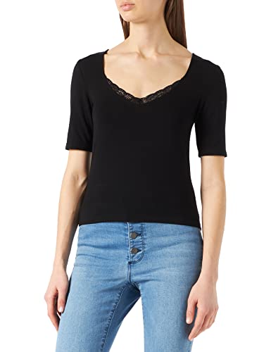 Desires Damska koszulka z koronką Giselle, 9000 Czarny, S
