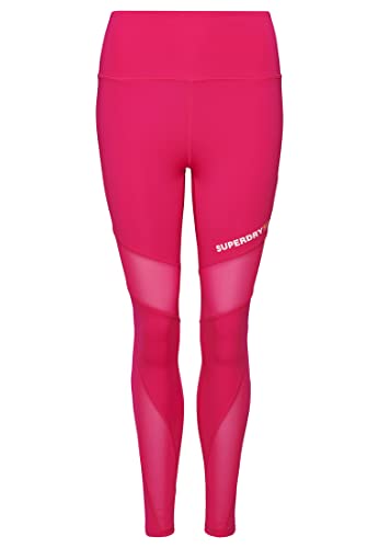 Superdry Training 7/8 Mesh Legginsy WS311708A Pink Raspberry Sorbet 12 Kobieta, Różowy Sorbet malinowy, 36