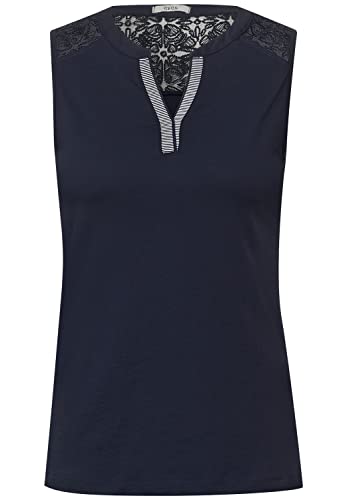 Cecil Damski top z koronką B318313, niebieski (deep blue), M (DE)