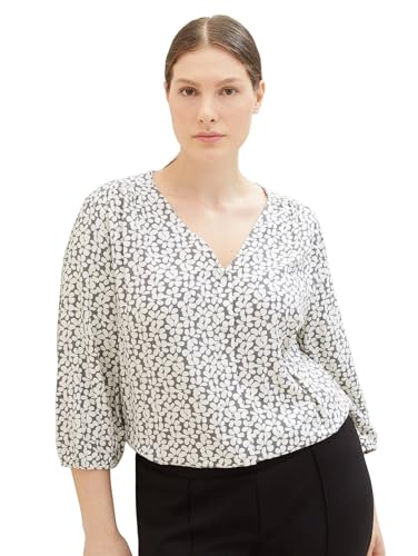 TOM TAILOR Damska bluzka ze wzorem, 33766-Grey Floral Design, 52