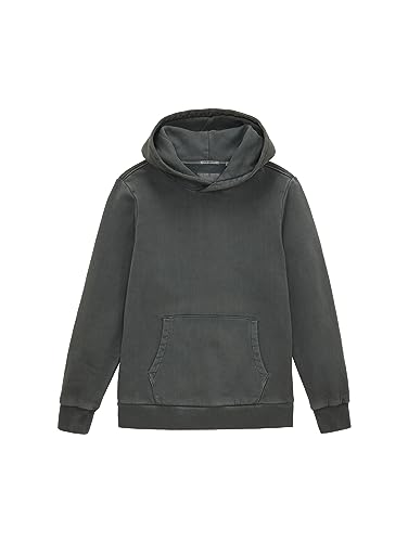 TOM TAILOR Chłopięca bluza z kapturem z nadrukiem, 29476-Coal Grey, 176