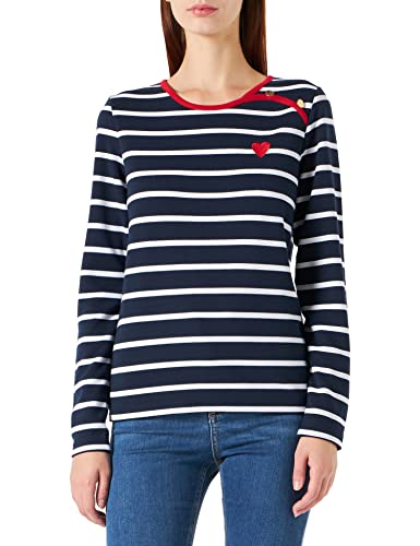 NAF Damska koszulka Ozou Ml, granatowy/Off-White, L