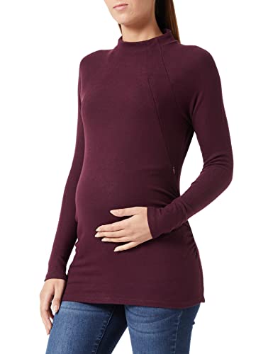 Noppies Maternity Top Sebring Nursing Long Sleeve T-Shirt, Wine tasting-P983, S