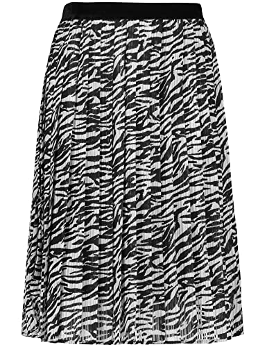 Samoon Damska spódnica Rock Gewebe Kurz, Czarny wzór, 3XL