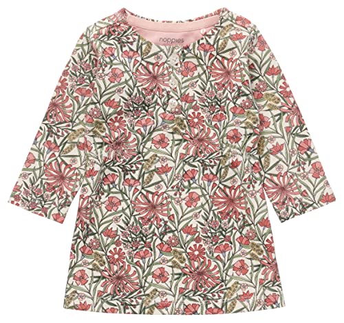 Noppies Baby Dziewczęca sukienka dla dziewczynek Laguna Long Sleeve Allover Print sukienka dziecięca, Butter Cream-P959, 74