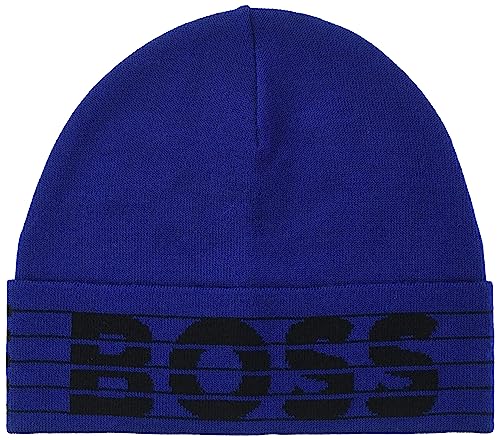 BOSS Męska czapka Ameta Beanie, Bright Blue438, jeden rozmiar