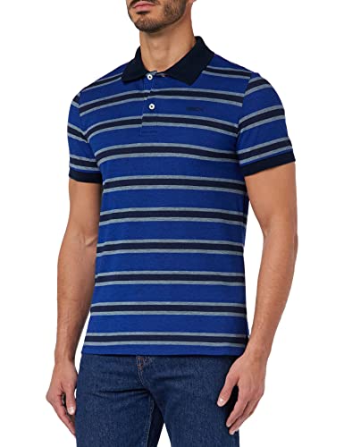 Geox Męska koszulka polo M, Lh Blu/dkblu/lartrip, XXL, Lh Blu/Dkblu/Lartrip, XXL