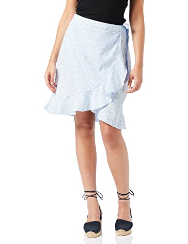 VERO MODA Vmhenna Wrap Short Skirt Ga Noos spódnica kopertowa, Blue Bell/Aop: mini Henna Vic Aop, S