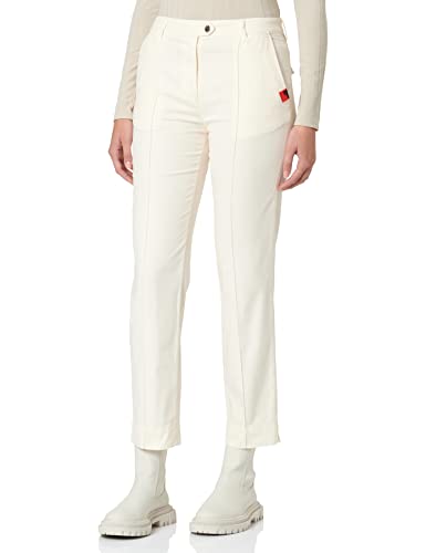 Love Moschino Rubber Label Damskie spodnie swobodne, Krem, 48