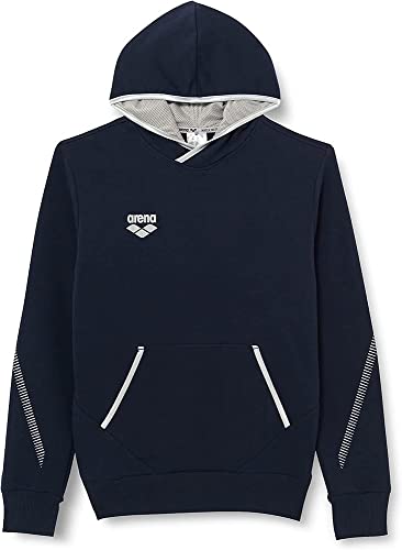 ARENA Bluza dziecięca Team Line Youth Fleece Long Sleeve Hoodie Hooded Hooded Hoodie, niebieski morski, xxl