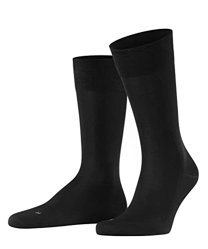 FALKE Mężczyźni Skarpety Sensitive Malaga M SO Trwała Organiczna Bawełna bezuciskowe 1 Para, Czarny (Black 3000), 43-46
