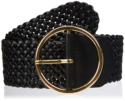 PIECES Women's PCJANNI Waist Belt D2D pasek, czarny/szczegóły: złoty, 75