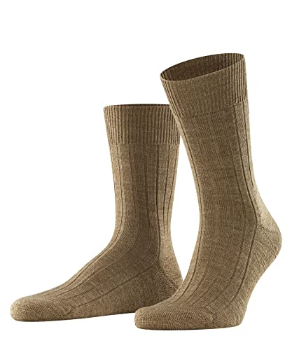 FALKE Mężczyźni Skarpety Teppich Im Schuh M SO Wełna Merynosa jednokolorowe 1 Para, Brązowy (Nutmeg Melange 5410), 41-42