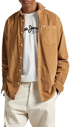 Pepe Jeans Koszula męska Coleford, Brązowy (mieszanie), S
