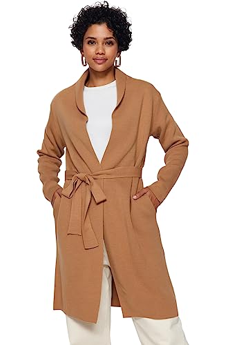 Trendyol Kardigan - Beżowy - Regularny krój, Beżowy, M, BEŻOWY, M