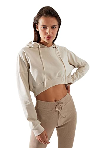 Trendyol Damska bluza z kapturem Stone Crop Sports, XS