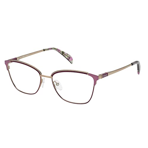 TOUS Okulary damskie, Shiny Red Gold W/Coloured Parts, 55