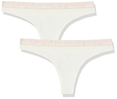 Emporio Armani Stringi damskie, 2 sztuki, Pale Cream, XS