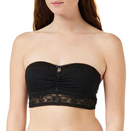 Emporio Armani Damski biustonosz typu bandeau, Czarny, L