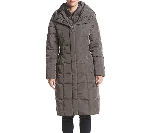 Cole Haan Damski płaszcz puchowy z taftą z śliniakiem