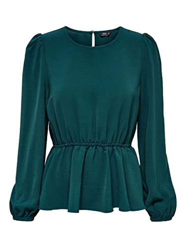 ONLY TALL Women's Onlmette DAR L/S O-Neck TOP WVN FN Tall Bluzka, Deep Teal, S, Deep Teal, S