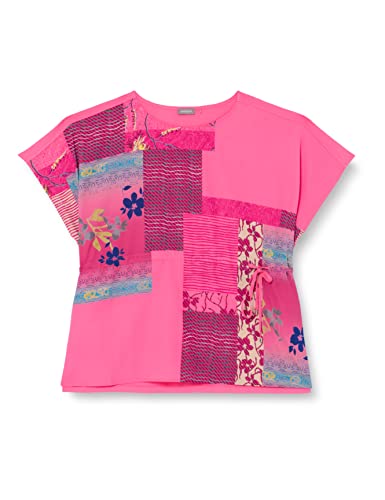 SAMOON T-shirt damski, Wzory jasnofioletowe, 42