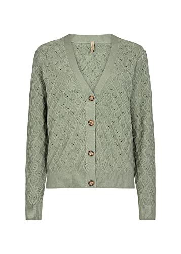 SOYACONCEPT Damski kardigan z dzianiny, zielony (moosgrün), XS