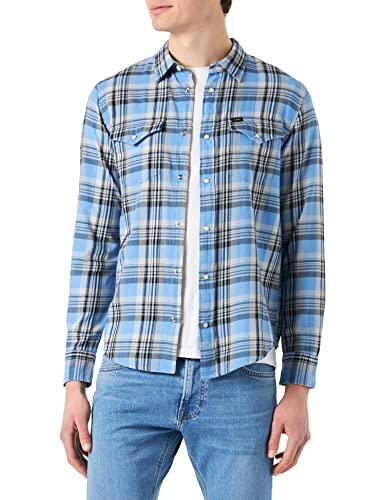 Lee Męska koszula Western Clean, Prep Blue, średnia, Prep Blue, M