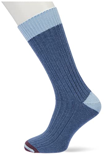 Hackett London Męskie skarpety Chunky TRI Toe & Heel Socks, Multi Blue, S/M