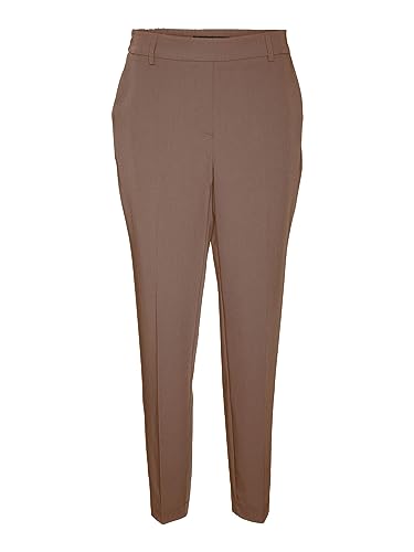 Bestseller A/S Damskie spodnie VMZELDAMAYA MR Tapered Pant, Brown Lentil, 40/30, Brown Lentil, 40W / 30L