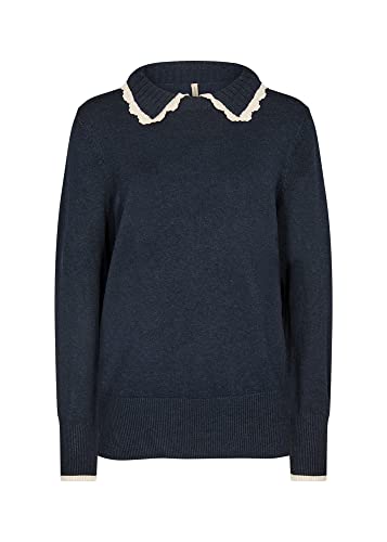 SOYACONCEPT Women's SC-Dollie 730 sweter damski, granatowy, rozmiar XXL, granatowy melanż, XXL