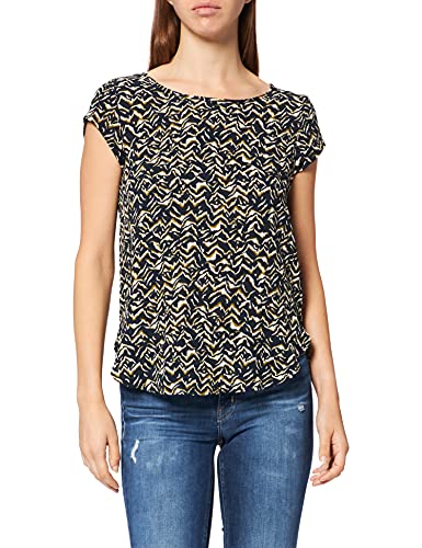 ONLY Onlvic Ss Aop Top Noos Ptm Koszulka Kobiety, Night Sky/Aop:brown Aztech, 40