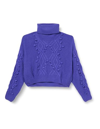 caneva Damski sweter z golfem z dzianiny 19025286-CA02, fioletowy, M/L, liliowy, M-L