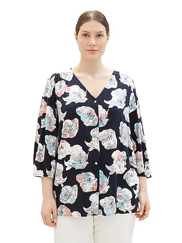 TOM TAILOR Damska bluzka ze wzorem, 32413-tie Dye Flower Design, 46