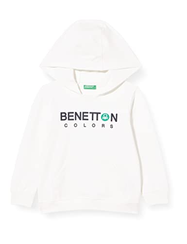 United Colors of Benetton Chłopięca bluza z kapturem, Bianco 101, 3 Miesiące