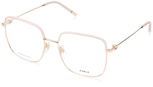 Furla Damskie okulary przeciwsłoneczne Vfu638, Shiny Copper Gold z kolorowymi elementami, 54, Błyszcząca miedź złota z kolorowymi elementami