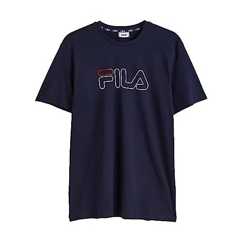 FILA Męski T-shirt SOFADE, Black Iris, L, Black Iris, L