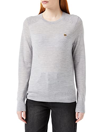 Ted Baker Damski sweter z okrągłym dekoltem WMK-AVERIII-Merino Edit, Grey-Marl, 1 (UK8)