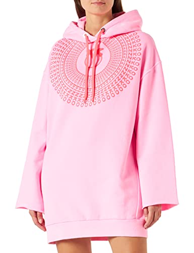 PINKO Damska sukienka Amaretti Abito Felpa Cotone T, Q49_fuxia - Post-it, M Wysoki