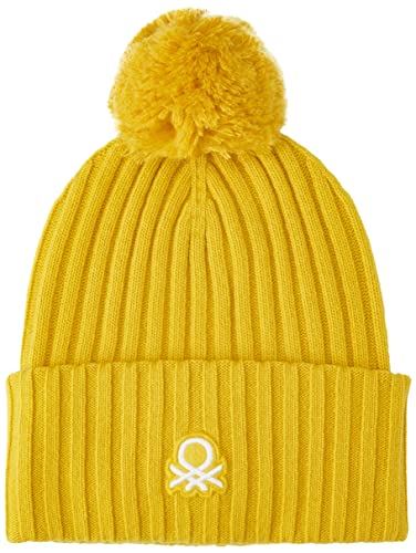 United Colors of Benetton Czapka damska 1144d0975 zestaw akcesoriów zimowych, żółty 29U, jeden rozmiar