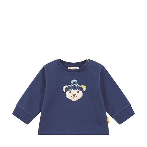 Steiff Bluza dziecięca chłopięca jednokolorowa, Crown Blue, 68