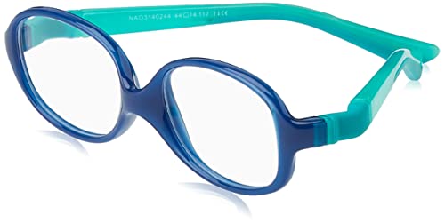 NANOVISTA Unisex dziecięce okulary przeciwsłoneczne, granatowy szkło/turkusowy, 44