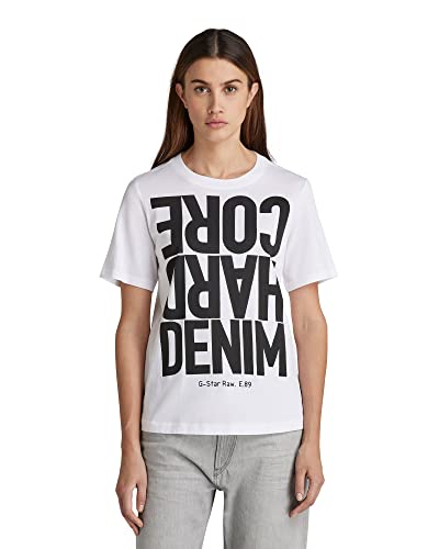 G-STAR RAW T-shirt damski Hcd R T Wmn, biały (White 4107-110), XS
