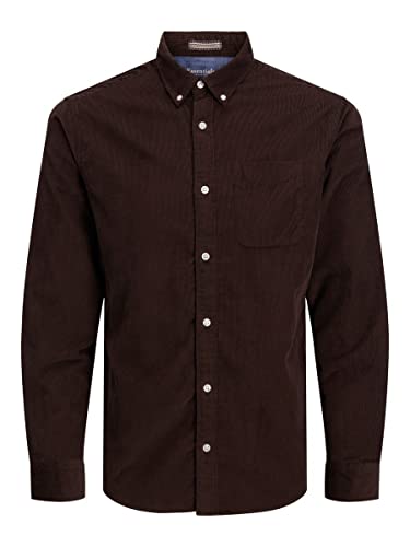 JACK & JONES Męska koszula Jjeclassic Corduroy Shirt L/S Sn, Mulch/Fit:slim Fit, S
