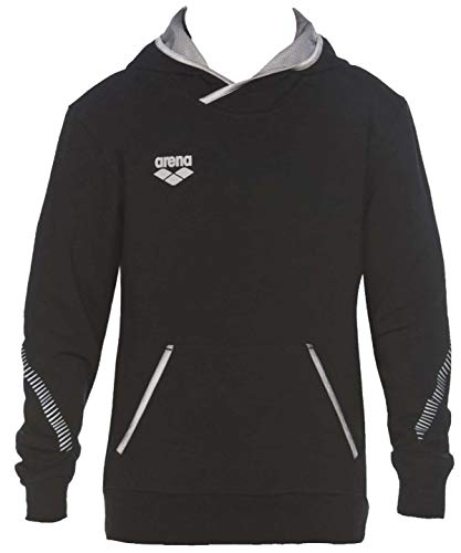 ARENA Bluza dziecięca Team Line Youth Fleece Long Sleeve Hoodie Hooded Hooded Hoodie, czarny, xxl