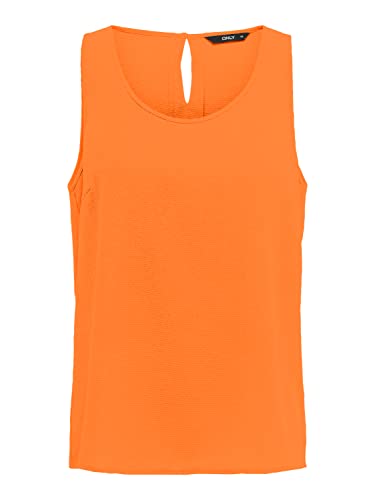 ONLY Women's Onlnova Life S/L SOLID PTM Top, Orange Peel, 40, pomarańczowy peel, 40